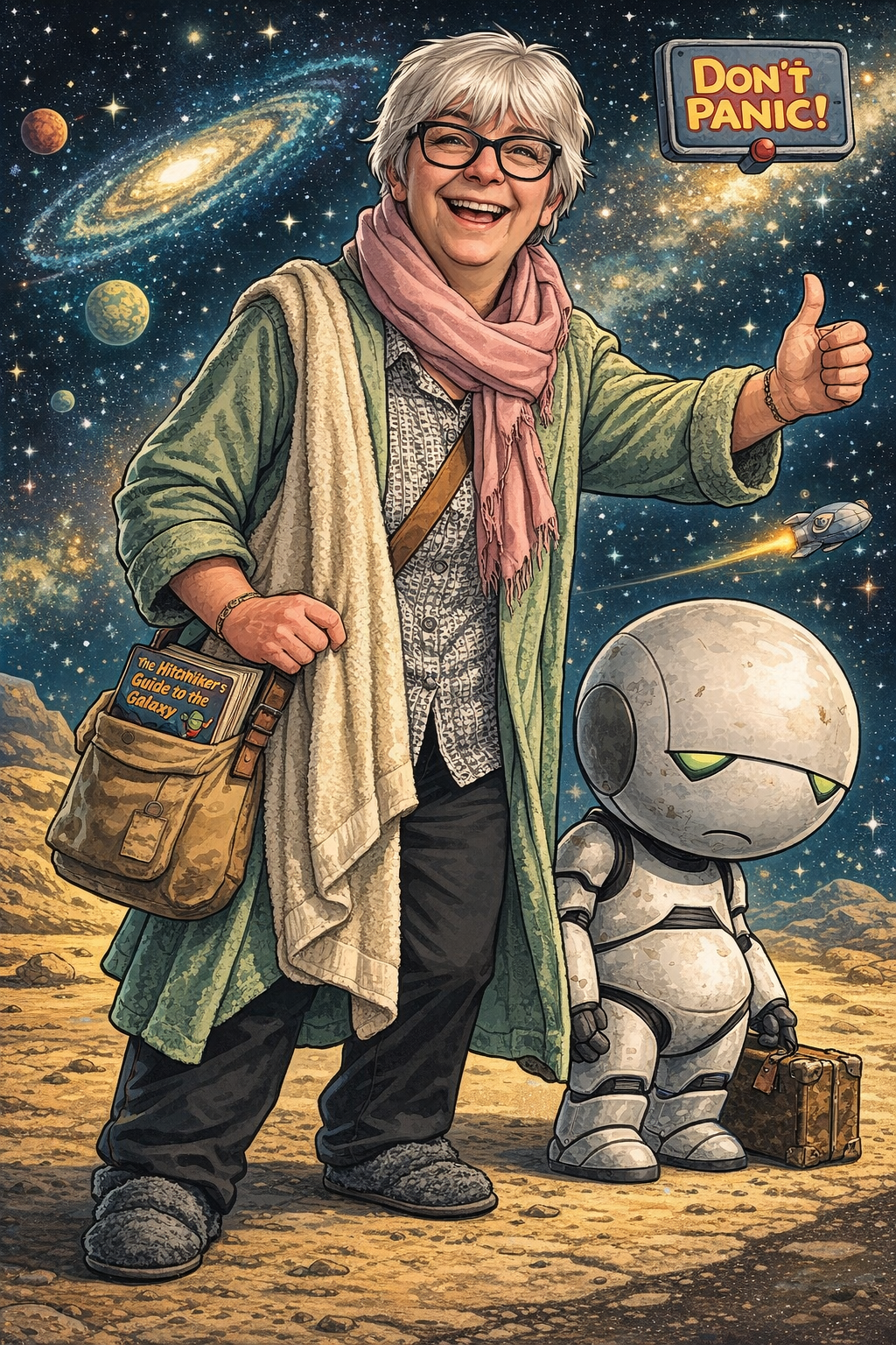 Hitchhiking through space with Marvin